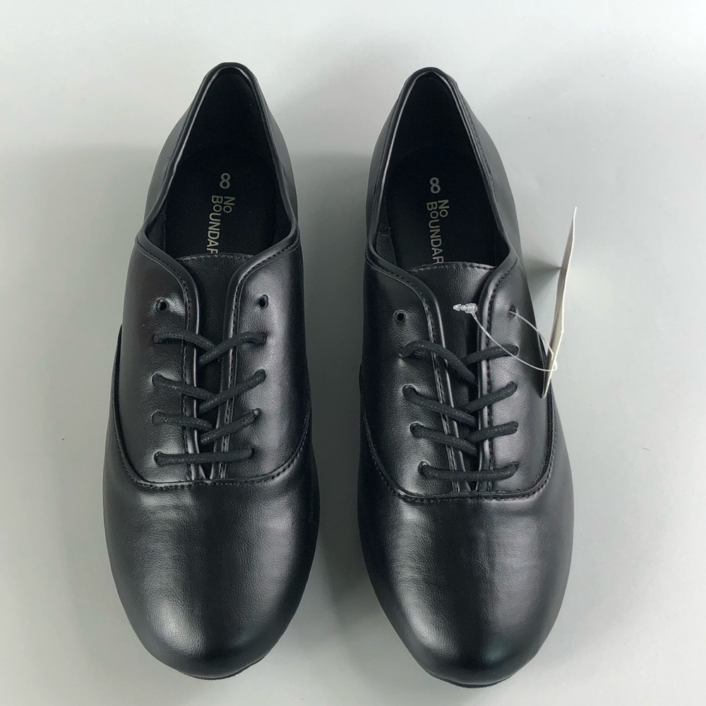 No Boundaries Women’s Black Casual Oxford Shoes Size 8 - Picture 2 of 7